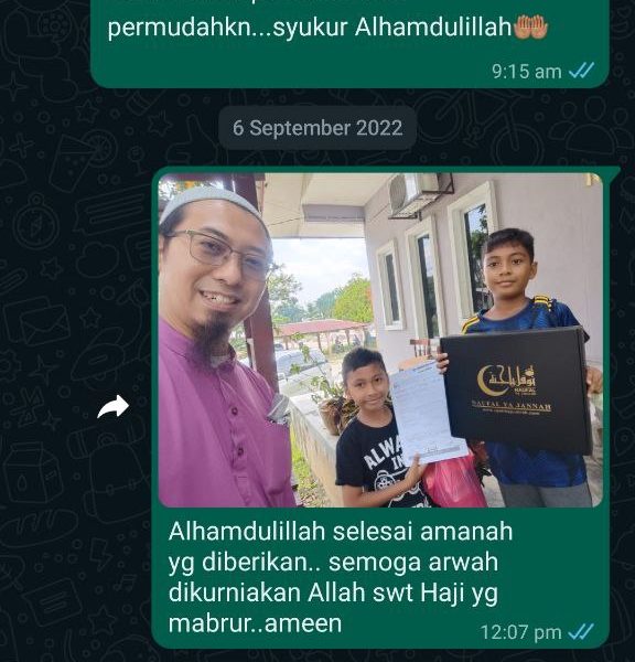 Testimoni Badal Haji Upah Haji 2023 Naufal Ya Jannah Resources 12