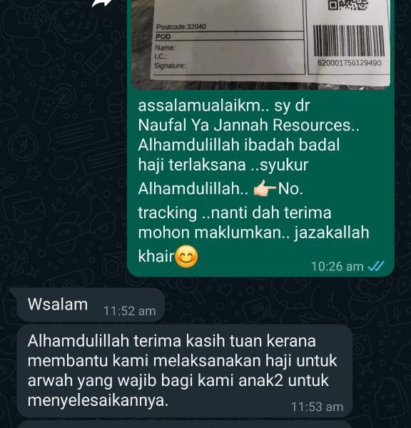 Testimoni Badal Haji Upah Haji 2023 Naufal Ya Jannah Resources 3